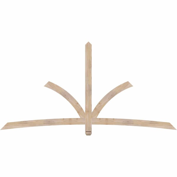Ekena Millwork Davenport Smooth Timber Gable Bracket, Douglas Fir, 96"W x 48"H x 1 1/2"D x 3 1/2"F, 12/12 Pitch GBW096X48X0204DAV00SDF - main